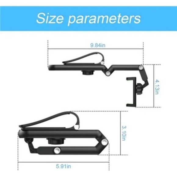 New Car Cellphone Mount Clip, 360°Rotatable Phone Holder for Car Sun Visor, - Picture 3 of 7